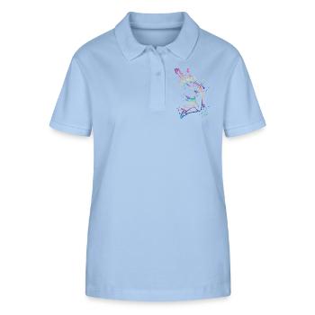 Weitspringer Weitspringen Kinder Weitsprung - Stanley/Stella Frauen Bio-Poloshirt ELLISER - sky Blue - Vorne - Luana (180cm)