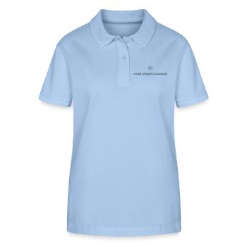 What3Words Amex (crowd.shaped.undulation) - Stanley/Stella Women’s Organic Polo Shirt ELLISER - sky blue - Front - Luana (180cm)