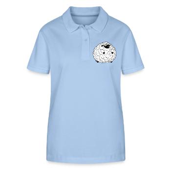 Dickes Schaf - Stanley/Stella Frauen Bio-Poloshirt ELLISER - sky Blue - Vorne - Luana (180cm)