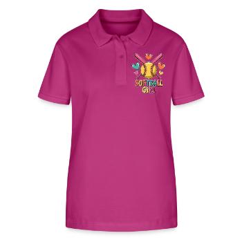 Softball Fille Fille Drôle Softball Cadeau - Polo bio ELLISER Stanley/Stella Femme - mauve orchidée - Devant - Luana (180cm)