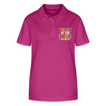 Trust in the Lord - Proverbs 3:5 - Stanley/Stella Women’s Organic Polo Shirt ELLISER - orchid Flower - Front - Luana (180cm)