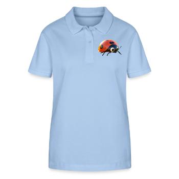 Ladybug Ladybug Insects Colorful Cute Ladybugs - Stanley/Stella Women’s Organic Polo Shirt ELLISER - sky blue - Front - Luana (180cm)