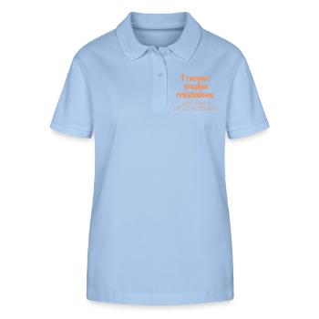 No Mistakes, Just Little Accidents - Stanley/Stella Women’s Organic Polo Shirt ELLISER - sky blue - Front - Luana (180cm)