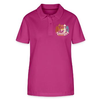 Birthday Gift born in December 1981 - Stanley/Stella Women’s Organic Polo Shirt ELLISER - orchid Flower - Front - Luana (180cm)