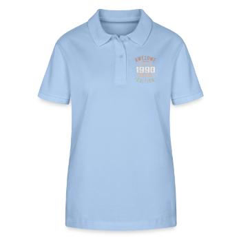 Juli 1990 Geburtstag Juli 1990 Geburtstagsgeschenk - Stanley/Stella Frauen Bio-Poloshirt ELLISER - sky Blue - Vorne - Luana (180cm)