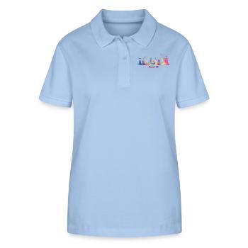 Austinites Watercolor Skyline Austin - Stanley/Stella Women’s Organic Polo Shirt ELLISER - sky blue - Front - Luana (180cm)