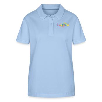 Detroiter Skyline Detroit - Stanley/Stella Frauen Bio-Poloshirt ELLISER - sky Blue - Vorne - Luana (180cm)