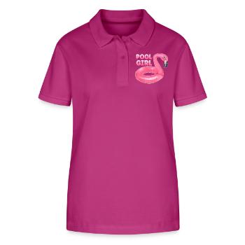 Pool Girl Flamingo Floatie Swimming Pool - Stanley/Stella Women’s Organic Polo Shirt ELLISER - orchid Flower - Front - Luana (180cm)