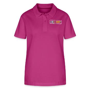 Fri Yay Teachers School Weekend Vibes - Stanley/Stella Frauen Bio-Poloshirt ELLISER - Orchidee - Vorne - Luana (180cm)