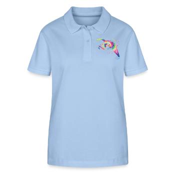 Diving, Synchronized Diving, Artistic Jumping - Stanley/Stella Women’s Organic Polo Shirt ELLISER - sky blue - Front - Luana (180cm)