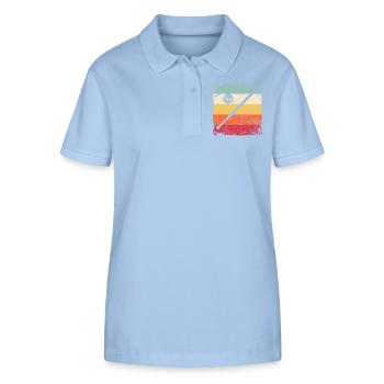 Wiffleball Club Retro Pickleball Team - Stanley/Stella Women’s Organic Polo Shirt ELLISER - sky blue - Front - Luana (180cm)