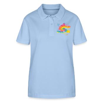 Eishockeyspieler Jungen Eishockey - Stanley/Stella Frauen Bio-Poloshirt ELLISER - sky Blue - Vorne - Luana (180cm)