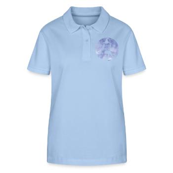 Cancer Sorcière Pervenche Œsophage - Polo bio ELLISER Stanley/Stella Femme - bleu ciel - Devant - Luana (180cm)