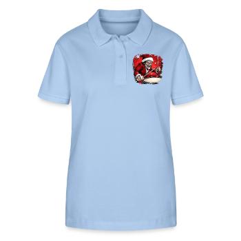 Batteur Noël - Polo bio ELLISER Stanley/Stella Femme - bleu ciel - Devant - Luana (180cm)