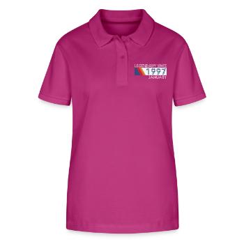 Retro SiFi Legendary since January 1997 - Geburtst - Stanley/Stella Frauen Bio-Poloshirt ELLISER - Orchidee - Vorne - Luana (180cm)