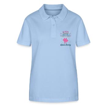Square Dancing I'm Here Because I Western Dancing - Stanley/Stella Frauen Bio-Poloshirt ELLISER - sky Blue - Vorne - Luana (180cm)