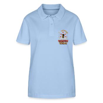 Circus Clown No Coffee Circus Staff Coffee Lover - Stanley/Stella Women’s Organic Polo Shirt ELLISER - sky blue - Front - Luana (180cm)