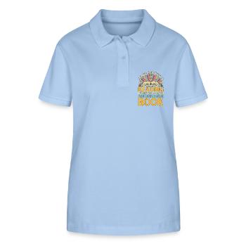 Reading I'm Not Addicted To Reading Loves Library - Stanley/Stella Women’s Organic Polo Shirt ELLISER - sky blue - Front - Luana (180cm)