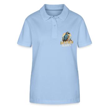 Birdwatching Backyard Birder Birding Ornithologist - Stanley/Stella Women’s Organic Polo Shirt ELLISER - sky blue - Front - Luana (180cm)