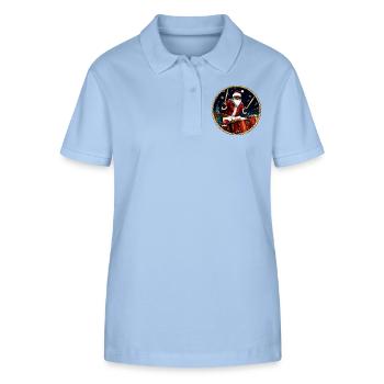 Drummer Christmas - Stanley/Stella Women’s Organic Polo Shirt ELLISER - sky blue - Front - Luana (180cm)