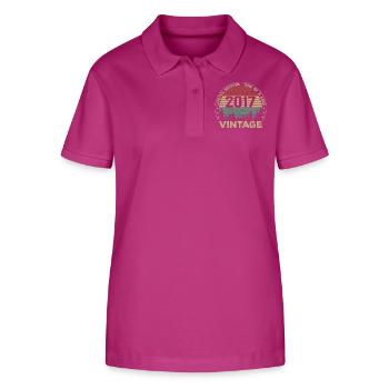 December 2017 Retro Vintage Birthday Gift - Stanley/Stella Women’s Organic Polo Shirt ELLISER - orchid Flower - Front - Luana (180cm)
