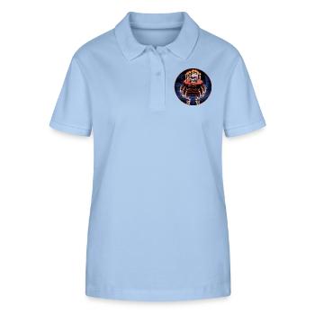 Heavy Birthday Knochenhand mit Torte - Stanley/Stella Frauen Bio-Poloshirt ELLISER - sky Blue - Vorne - Luana (180cm)
