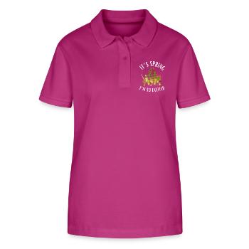 C’est le printemps pour les jardiniers - Polo bio ELLISER Stanley/Stella Femme - mauve orchidée - Devant - Luana (180cm)