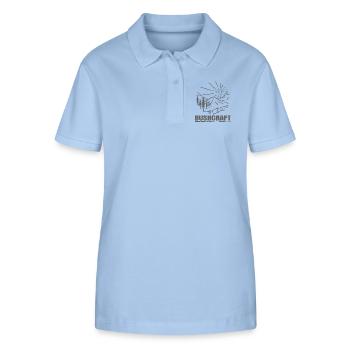 Bushcraft - Busch Genie mit Craftiness - Stanley/Stella Frauen Bio-Poloshirt ELLISER - sky Blue - Vorne - Luana (180cm)