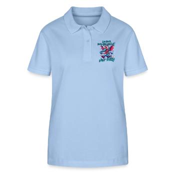 Lieber durchgeknallt als einer von euch – Elefant - Stanley/Stella Frauen Bio-Poloshirt ELLISER - sky Blue - Vorne - Luana (180cm)