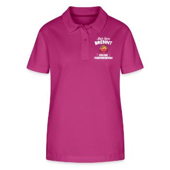 Mein Herz brennt für eine Feuerwehrfrau - Stanley/Stella Frauen Bio-Poloshirt ELLISER - Orchidee - Vorne - Luana (180cm)