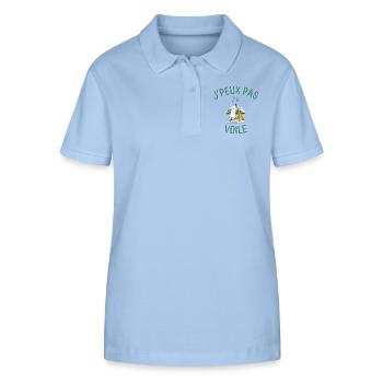 J peux pas j ai Voile - Polo bio ELLISER Stanley/Stella Femme - bleu ciel - Devant - Luana (180cm)