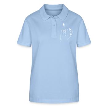 Just Married JGA Bachelorette Engagé Marié - Polo bio ELLISER Stanley/Stella Femme - bleu ciel - Devant - Luana (180cm)