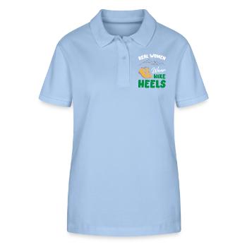Funny Real Women Wear Hike Heels - Stanley/Stella Women’s Organic Polo Shirt ELLISER - sky blue - Front - Luana (180cm)