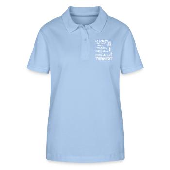 Physical Therapist Proud Physical Therapist - Stanley/Stella Women’s Organic Polo Shirt ELLISER - sky blue - Front - Luana (180cm)