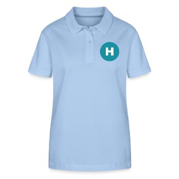 Buchstabe - H - Stanley/Stella Frauen Bio-Poloshirt ELLISER - sky Blue - Vorne - Luana (180cm)