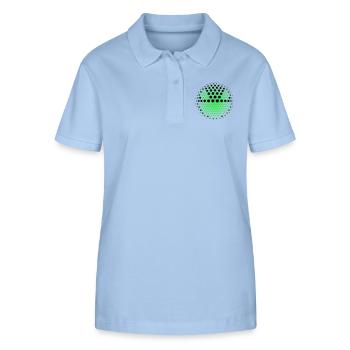 DISCO INFERNO SMILEY III - Stanley/Stella Frauen Bio-Poloshirt ELLISER - sky Blue - Vorne - Luana (180cm)