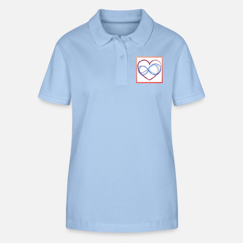 Herz Unendlichkeit - Stanley/Stella Frauen Bio-Poloshirt ELLISER - sky Blue