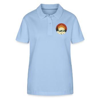 Wunderbare Natur - Stanley/Stella Frauen Bio-Poloshirt ELLISER - sky Blue - Vorne - Luana (180cm)
