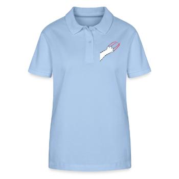 Katzen Klauen Pfote Tatzen Kralle Kratzer Streifen - Stanley/Stella Frauen Bio-Poloshirt ELLISER - sky Blue - Vorne - Luana (180cm)