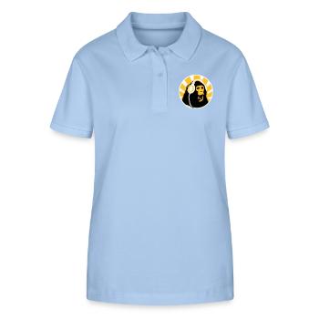 Monkey with Headphones - Stanley/Stella Frauen Bio-Poloshirt ELLISER - sky Blue - Vorne - Luana (180cm)