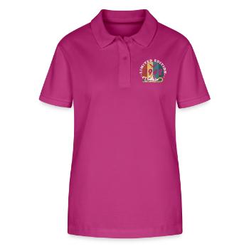 Jahrgang 1943 Retro - Bestseller - Stanley/Stella Frauen Bio-Poloshirt ELLISER - Orchidee - Vorne - Luana (180cm)