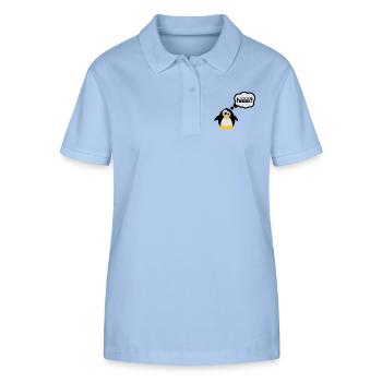 Penguins - Haaa? - Polo bio ELLISER Stanley/Stella Femme - bleu ciel - Devant - Luana (180cm)
