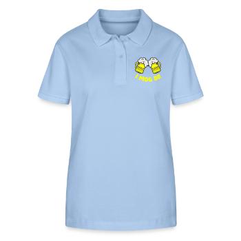 bier i mog di - Stanley/Stella Frauen Bio-Poloshirt ELLISER - sky Blue - Vorne - Luana (180cm)