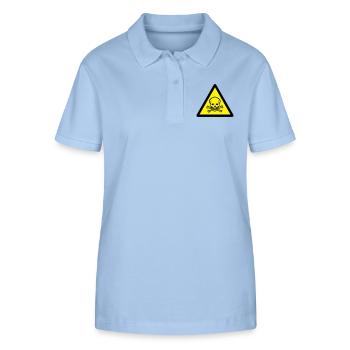 sign_2c_warning_skull - Stanley/Stella Women’s Organic Polo Shirt ELLISER - sky blue - Front - Luana (180cm)