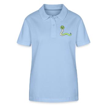 snake face head monster boese dangerous la - Stanley/Stella Women’s Organic Polo Shirt ELLISER - sky blue - Front - Luana (180cm)