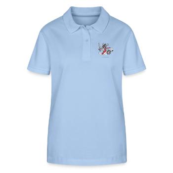 WikingerBiber # North German art - Stanley/Stella Women’s Organic Polo Shirt ELLISER - sky blue - Front - Luana (180cm)