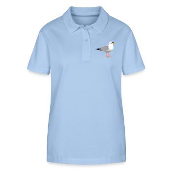 Coole Möwe - Stanley/Stella Frauen Bio-Poloshirt ELLISER - sky Blue - Vorne - Luana (180cm)