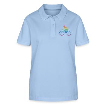 Cyclist - Stanley/Stella Women’s Organic Polo Shirt ELLISER - sky blue - Front - Luana (180cm)