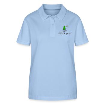 Thank you for Christmas - Stanley/Stella Women’s Organic Polo Shirt ELLISER - sky blue - Front - Luana (180cm)