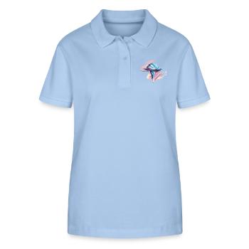 Chrome Clouds - Stanley/Stella Women’s Organic Polo Shirt ELLISER - sky blue - Front - Luana (180cm)